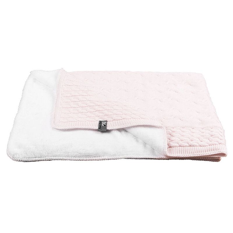 Foto van Baby'ss only ledikantdeken cable teddy classic roze 100 x 135 cm