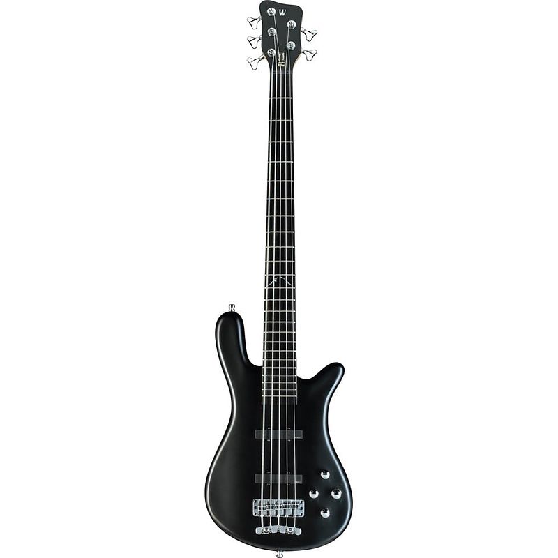 Foto van Warwick rockbass artist line robert trujillo 5-string solid black satin 5-snarige elektrische basgitaar