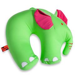 Foto van Cuddlebug nekkussen elephant 30 x 30 cm groen