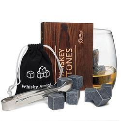 Foto van Aretica whiskeystenen set van 9 cadeauset in houten box