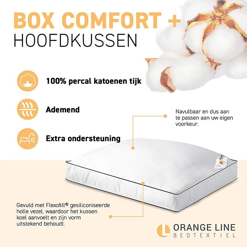 Foto van Hoofdkussen box - comfort plus - geschikt voor - dekbed-discounter.nl