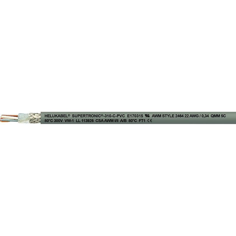 Foto van Helukabel 49943-500 geleiderkettingkabel s-tronic-310-c-pvc 3 x 0.34 mm² grijs 500 m