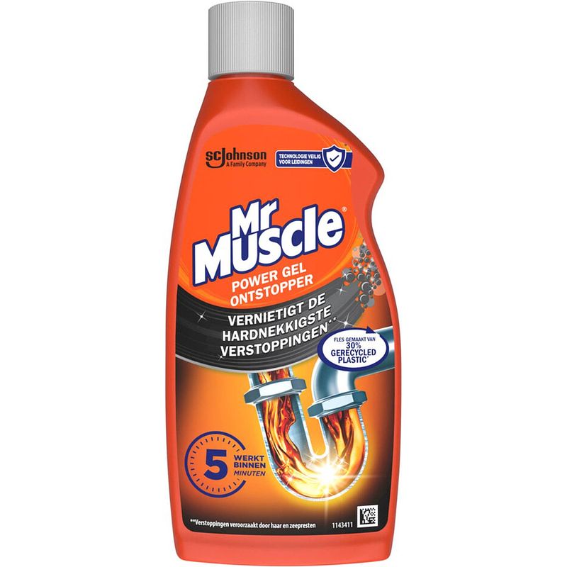 Foto van 3x mr. muscle power gel ontstopper 500 ml