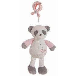 Foto van Rammelaar activity roze 25 cm pandabeer