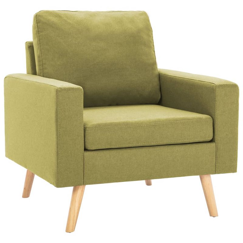 Foto van Vidaxl fauteuil stof groen