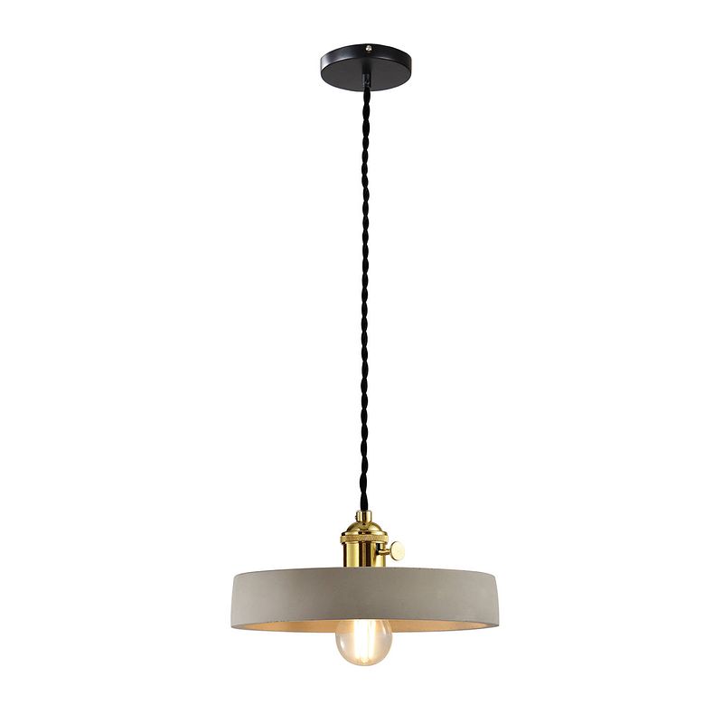 Foto van Quvio hanglamp beton klein rond grijs - quv5095l-grey