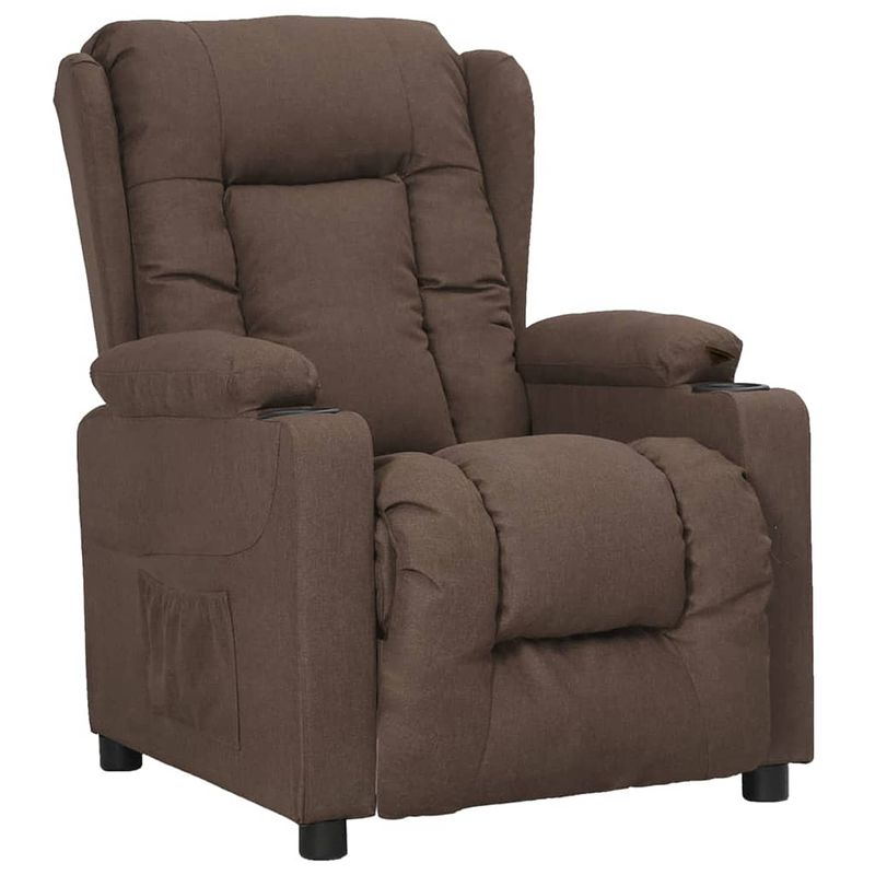 Foto van Vidaxl fauteuil verstelbaar stof taupe