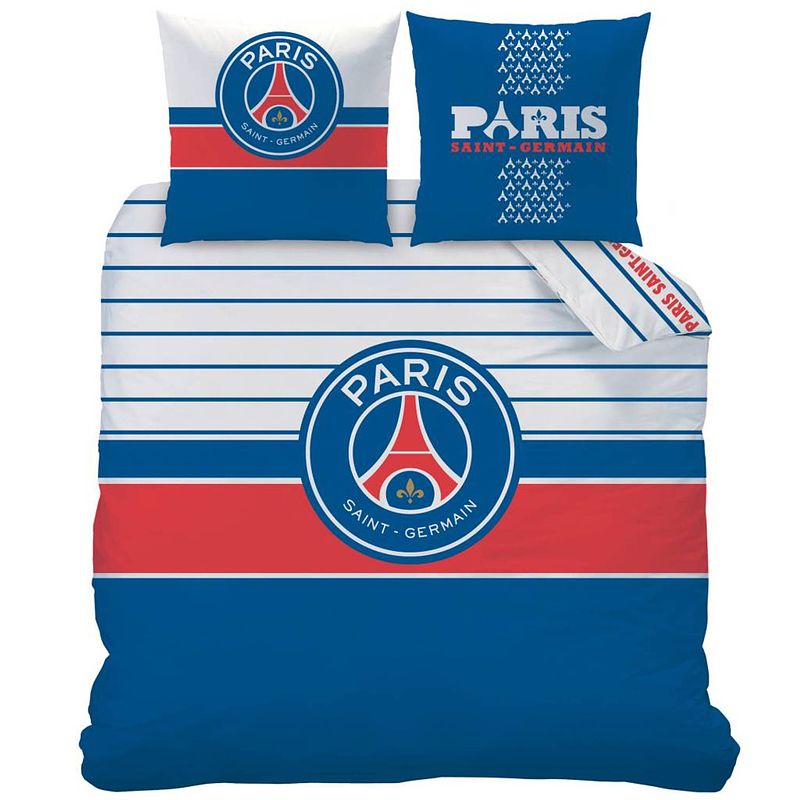 Foto van Paris saint germain logo - dekbedovertrek - lits jumeaux - 240 x 220 cm - multi