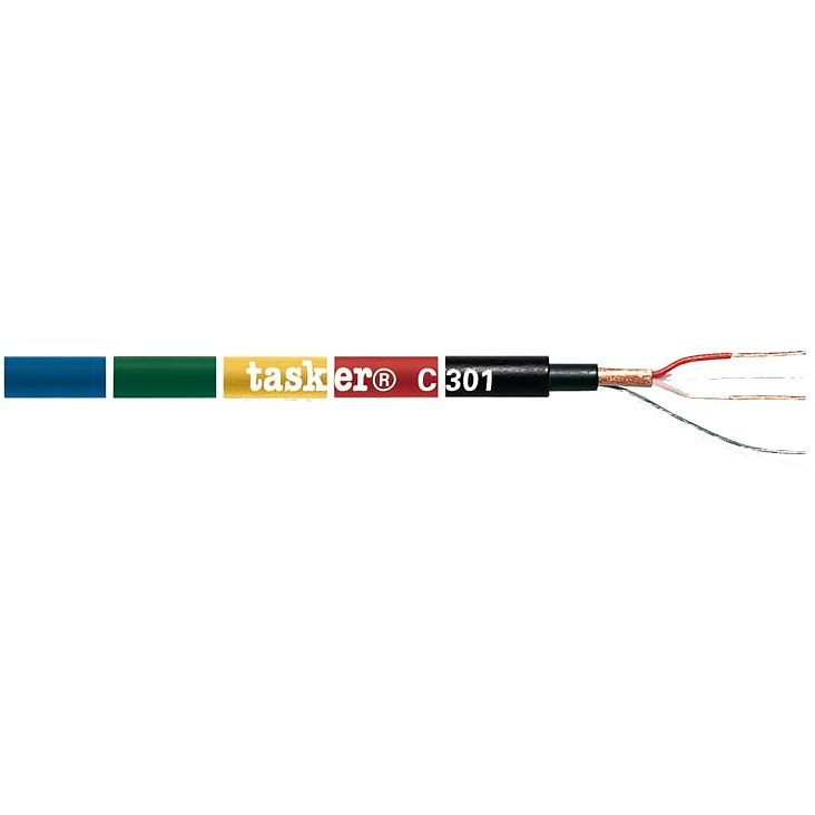 Foto van Tasker c301 microfoonkabel per meter, blauw, 2x 0.22, diameter 6 mm