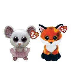 Foto van Ty - knuffel - beanie boo'ss - nina mouse & fox