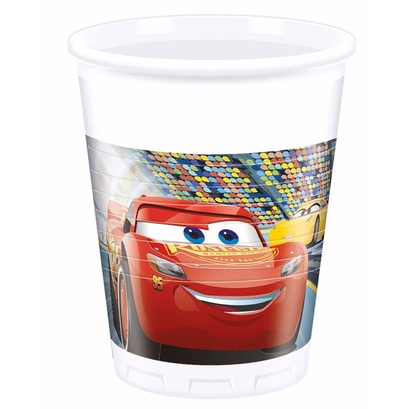 Foto van Disney cars bekers 8 stuks - 200 ml - wegwerpbekers