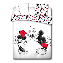 Foto van Disney minnie mouse dekbedovertrek love - lits jumeaux - 240 x 220 cm - wit