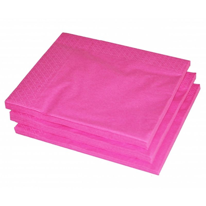 Foto van 50x fuchsia roze servetten 33 x 33 cm - feestservetten