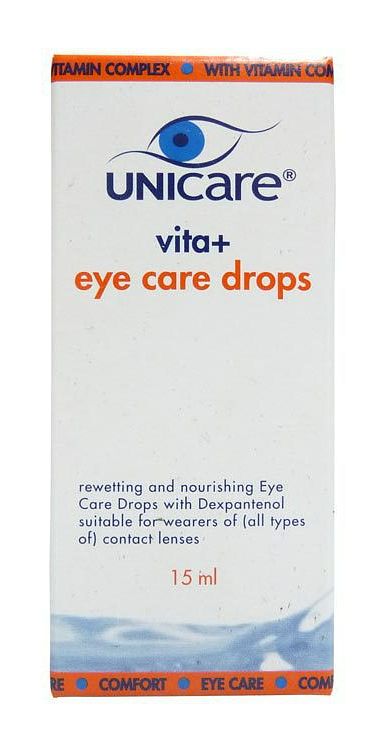 Foto van Unicare oogdruppels vita eye care 15ml