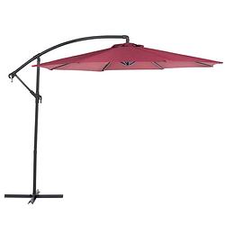 Foto van Beliani ravenna - cantilever parasol-rood-polyester