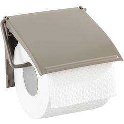 Foto van Wenko toiletrolhouder cover 13,5 x 12 cm staal taupe