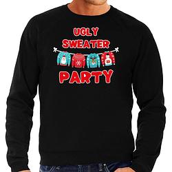 Foto van Zwarte kersttrui / kerstkleding ugly sweater party voor heren s - kerst truien