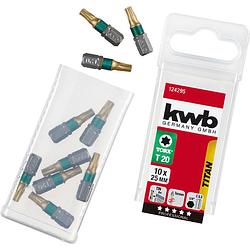 Foto van Kwb titaan torx t20 bit set 20 stuks