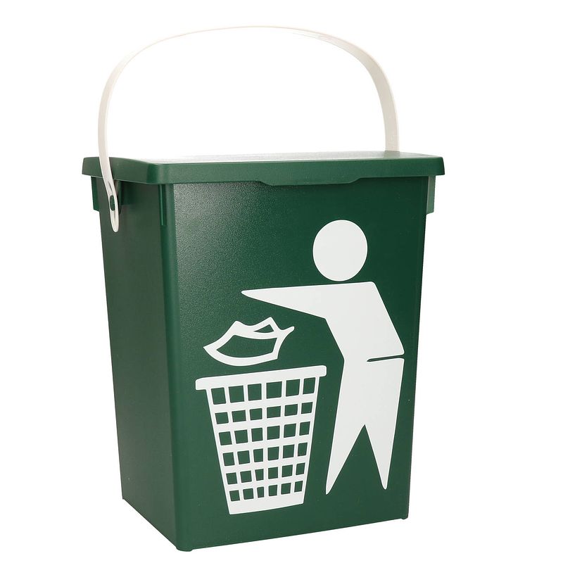 Foto van Afsluitbare vuilnisbak/afvalbak voor gft/organisch afval 5 liter - prullenbakken
