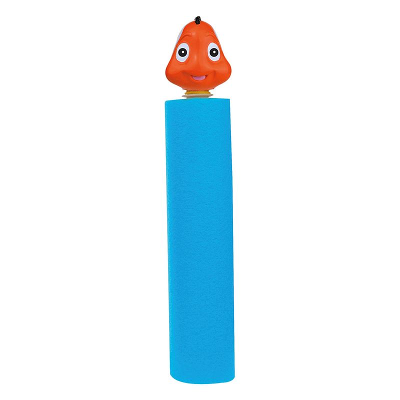 Foto van 1x lichtblauw vissen waterpistool/waterpistolen van foam 26,5 cm met bereik van 6 meter - waterpistolen