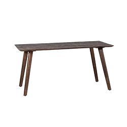 Foto van Giga meubel eettafel donkerbruin - mangohout - 150cm - tafel oslo