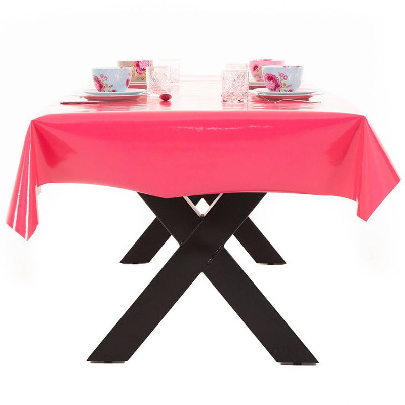 Foto van Roze tafelkleed/tafelzeil 140 x 250 cm rechthoekig - tafellakens