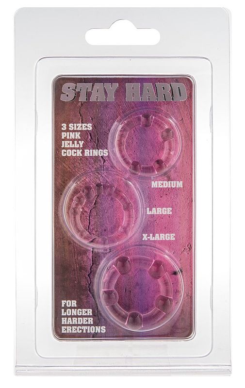 Foto van Stay hard cock rings pink