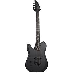 Foto van Schecter pt-7 ms black ops lh elektrische gitaar satin black open pore (linkshandig)