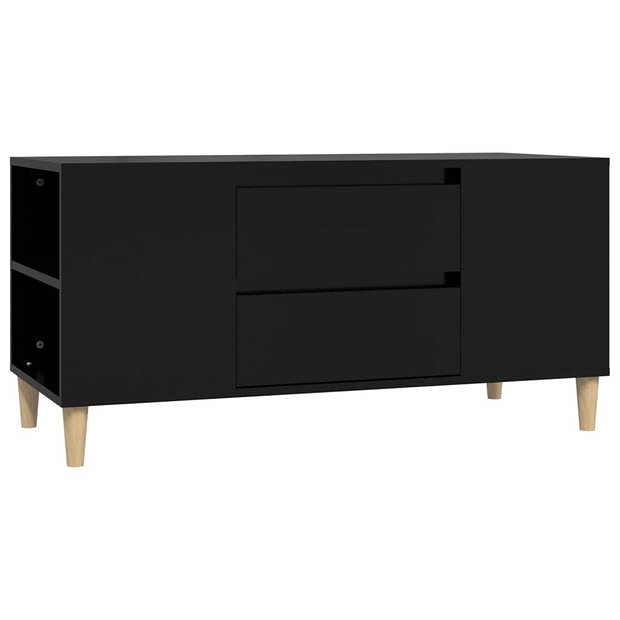 Foto van Vidaxl tv-meubel 102x44,5x50 cm bewerkt hout zwart