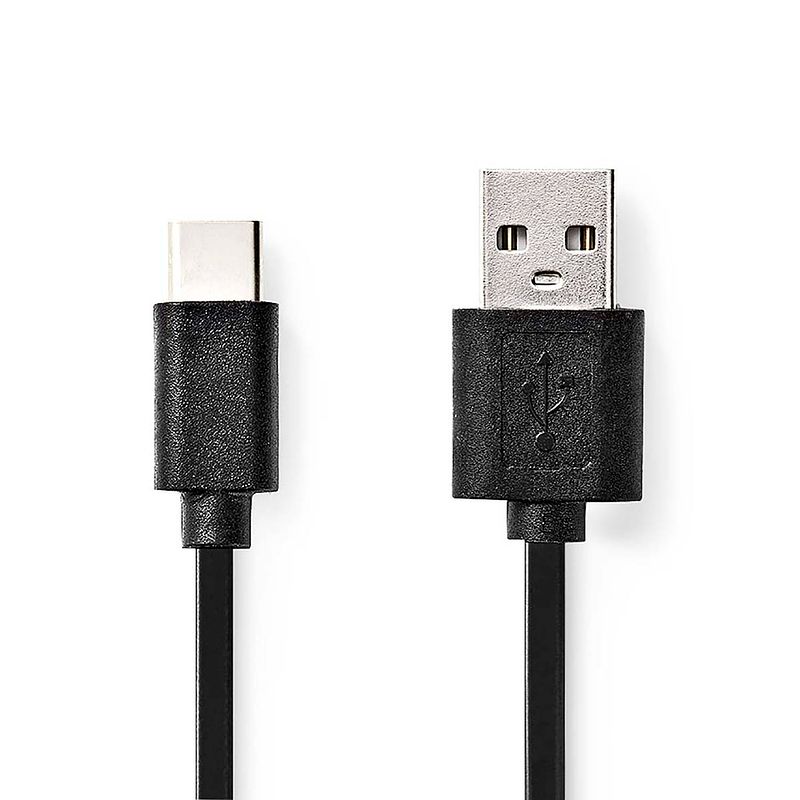 Foto van Nedis usb-kabel - zwart - 1.00 m