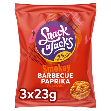 Foto van Snack a jacks crispy rijstwafels bbq paprika 3x23gr bij jumbo