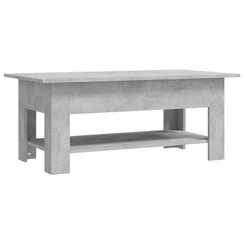 Foto van The living store salontafel - trendy - tafel - 102 x 55 x 42 cm - betongrijs