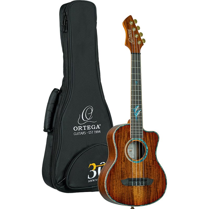 Foto van Ortega 30th anniversary series ruhz30th-do e/a tenor ukelele met gigbag