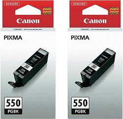 Foto van Canon pgi-550 cartridges pigmentzwart duo pack