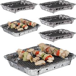 Foto van 6 stuks barbecue instant - wegwerp buiten barbecue tafel - picknick - barbecue accessoires - grill - barbecue kopen