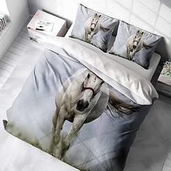 Foto van Nice dreams white horse dekbedovertrek 1-persoons (140 x 200/220 cm + 1 kussensloop) dekbedovertrek