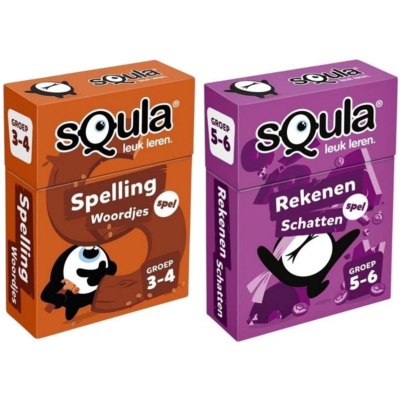 Foto van Spellenbundel - squla - 2 stuks - groep 3 t/m 6 - spelling & rekenen