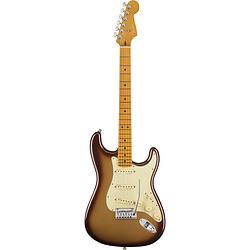 Foto van Fender american ultra stratocaster mocha burst mn met koffer