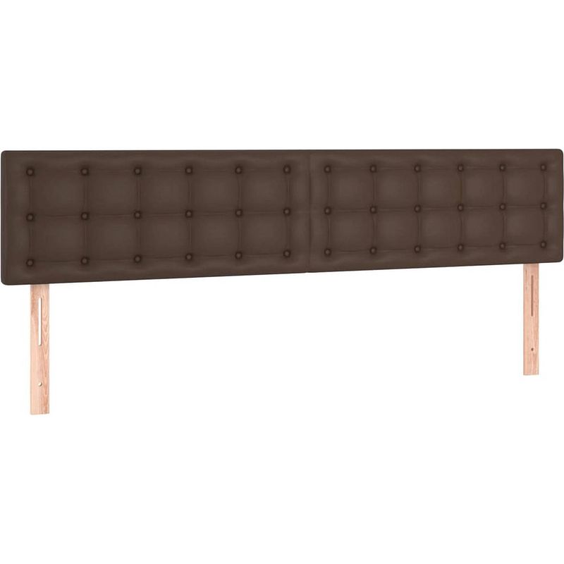 Foto van The living store boxspringbed - comfort - bed - 203 x 203 x 78/88 cm - duurzaam kunstleer