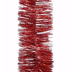 Foto van Christmas red kerstboom decoratie glitter slinger rood 270 cm - kerstslingers