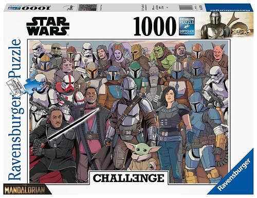 Foto van Ravensburger puzzel 1000 p - baby yoda / star wars mandalorian (uitdagingspuzzel)