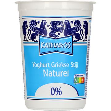 Foto van Katharos yoghurt grieks naturel 0% 500g bij jumbo