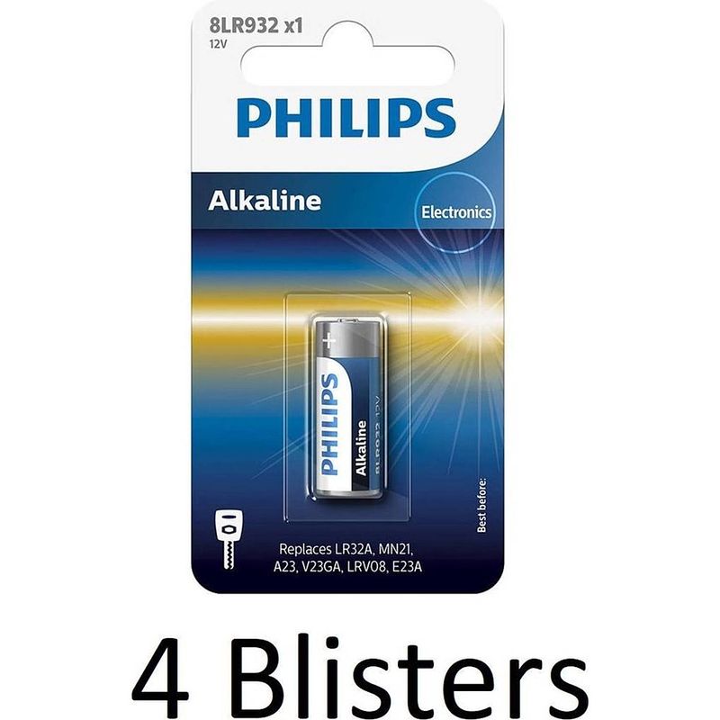 Foto van 4 stuks (4 blisters a 1 st) philips lr3/b minicells alkaline batterij