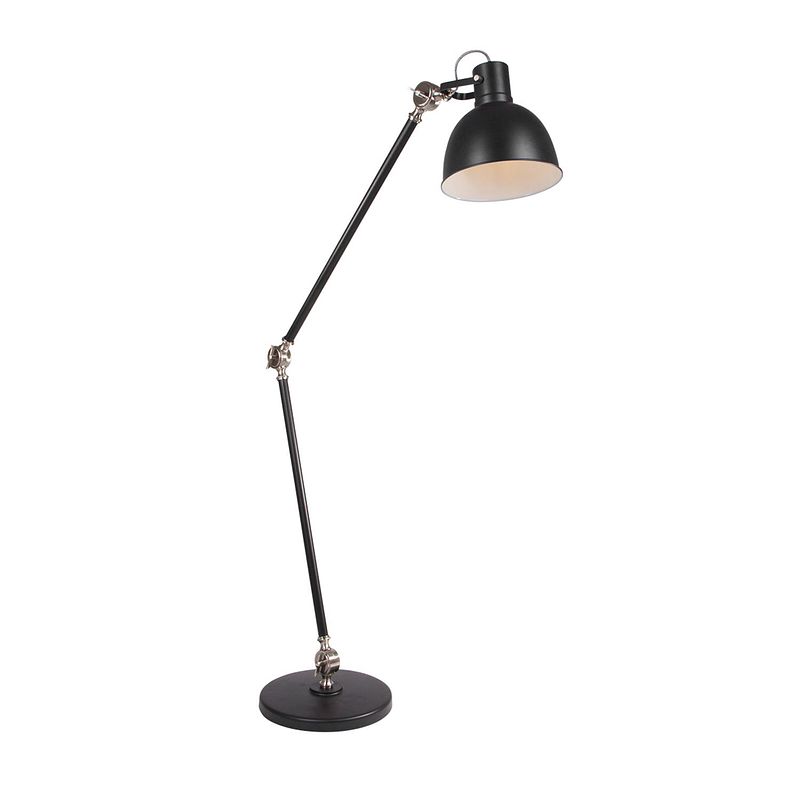 Foto van Trendy vloerlamp - mexlite - metaal - trendy - e27 - l: 32cm - voor binnen - woonkamer - eetkamer - zwart