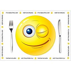 Foto van 10 smiley thema placemats van papier - placemats