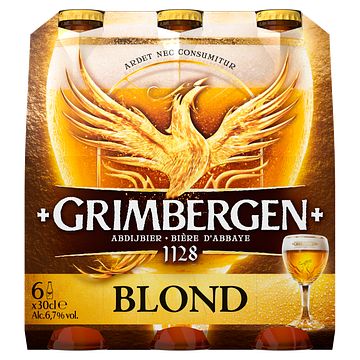 Foto van 2e halve prijs | grimbergen blond flessen 6 x 30cl aanbieding bij jumbo