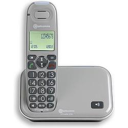 Foto van Amplicomms powertel 2700bnl grijs senioren dect telefoon vaste lijn met grote toetsen en groot display