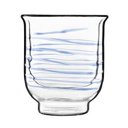 Foto van Bormioli luigi - dubbelwandig glas drink - 2 beker asagao thee blauw