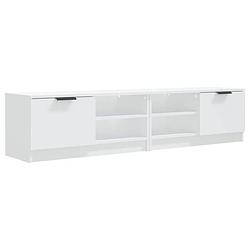 Foto van Vidaxl tv-meubelen 2 st 80x35x36,5 cm bewerkt hout wit