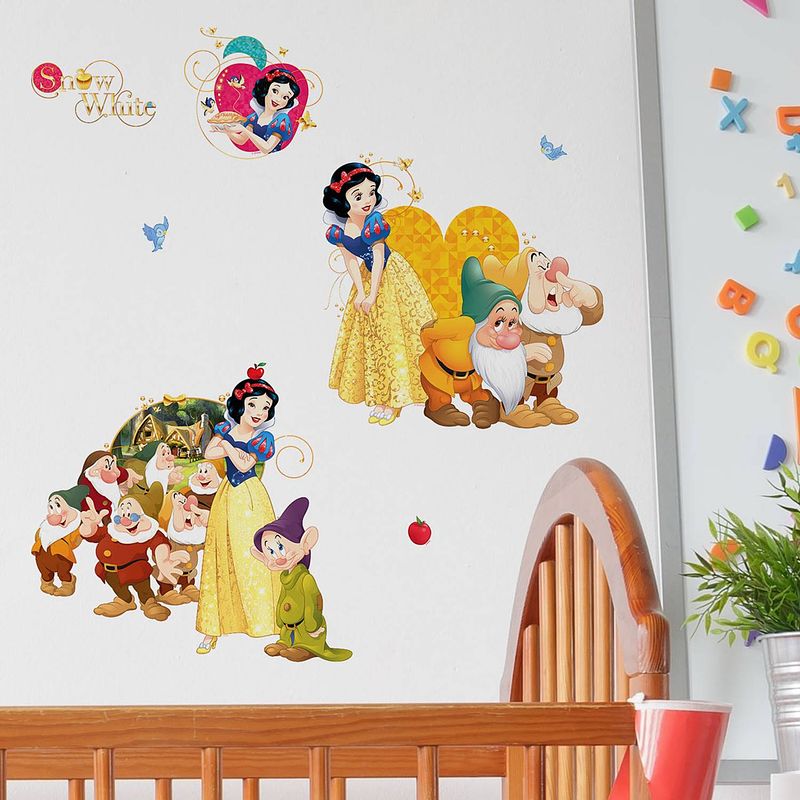 Foto van Walplus kids decoratie sticker - disney sneeuwwitje en de zeven dwergen